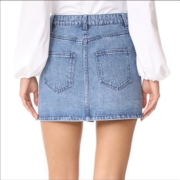REBECCA MINKOFF Rufus Embroidered Denim Mini Skirt - Picture 2 of 8